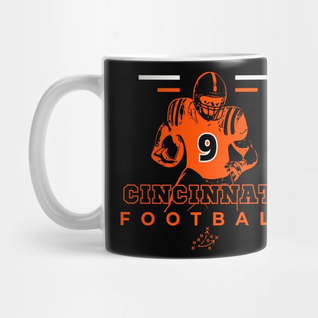 Cincinnati Football Vintage Style by Borcelle Vintage Apparel 